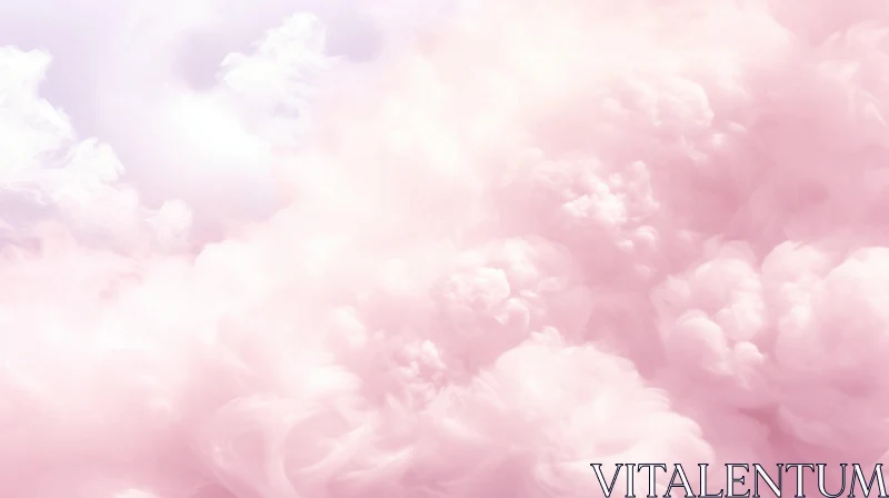 AI ART Pastel Pink Clouds Dreamscape