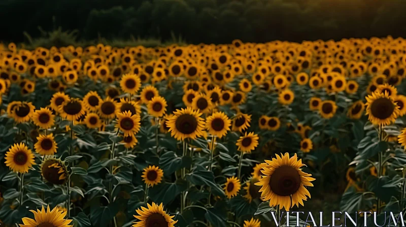 AI ART Sunflower Field - Vibrant Nature Beauty