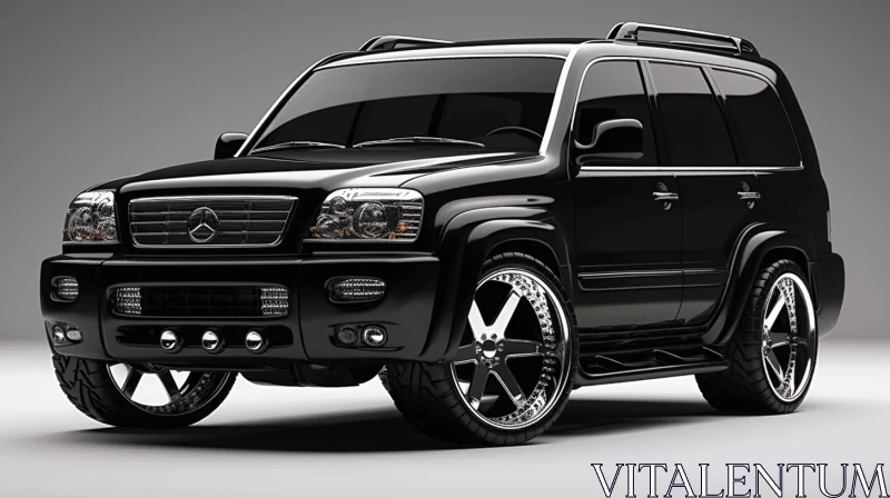 Contemporary Chicano Black SUV: A Captivating Vision AI Image