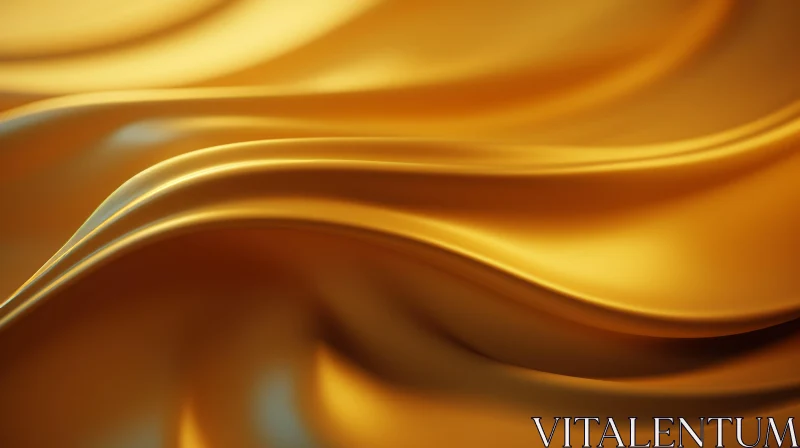 Golden Silk Fabric Texture - Elegant 3D Rendering AI Image