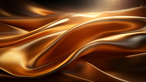 Luxurious Golden Silk Cloth - 3D Render