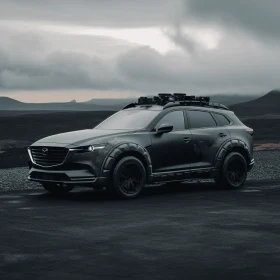Mazda CX9 Ruggedized Concept Car with Large Roof Box | Sci-Fi Noir