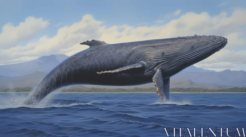 AI ART Stunning Humpback Whale Painting - Nature Wonders