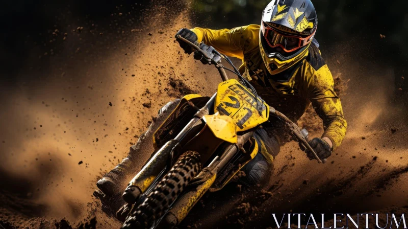 AI ART Thrilling Motocross Rider Action Shot