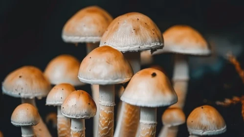 Intriguing Mushroom Cluster Close-up