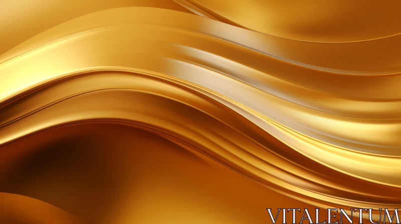 Luxurious Gold Wavy Surface Background AI Image