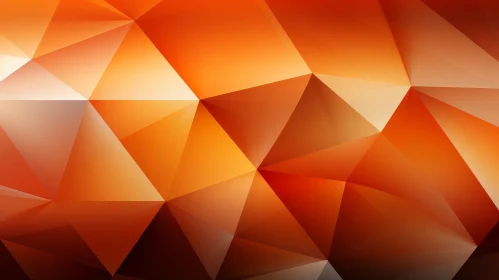 Orange Polygonal Low Poly Abstract Space 3D Rendering