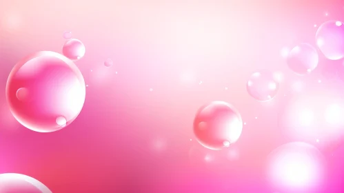 Pink Gradient Background with Bubbles