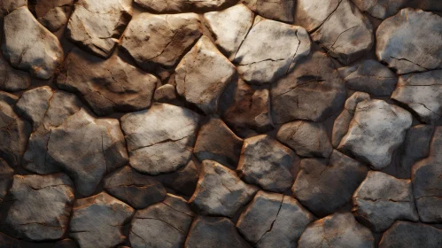 Stone Wall Texture with Shadows and Depth
