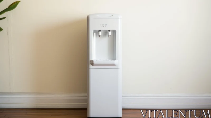 Modern White Floor Water Cooler Design AI Image