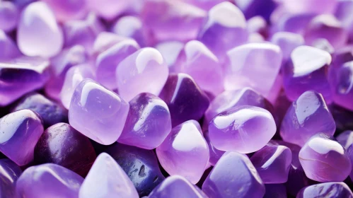 Purple Stones Close-Up for Meditation