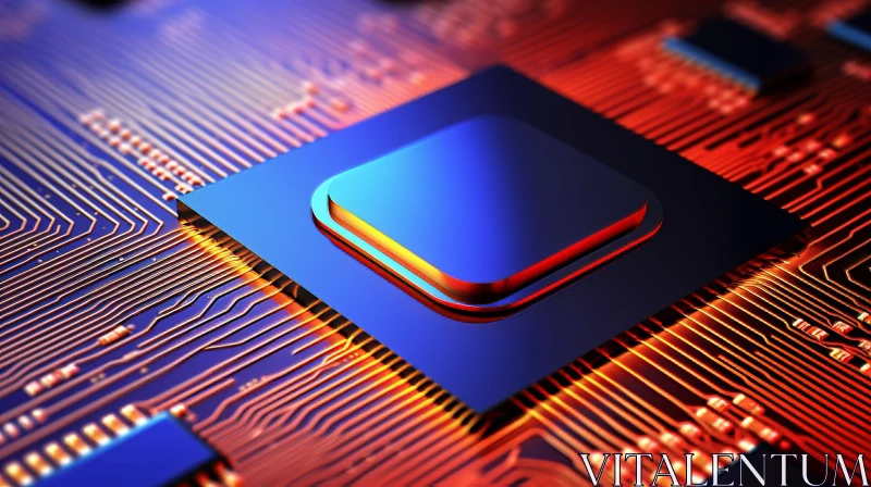 Computer Processor Close-up: Technology in Detail AI Image