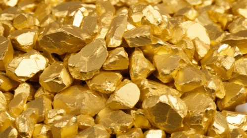 Glinting Gold Nuggets on Dark Background