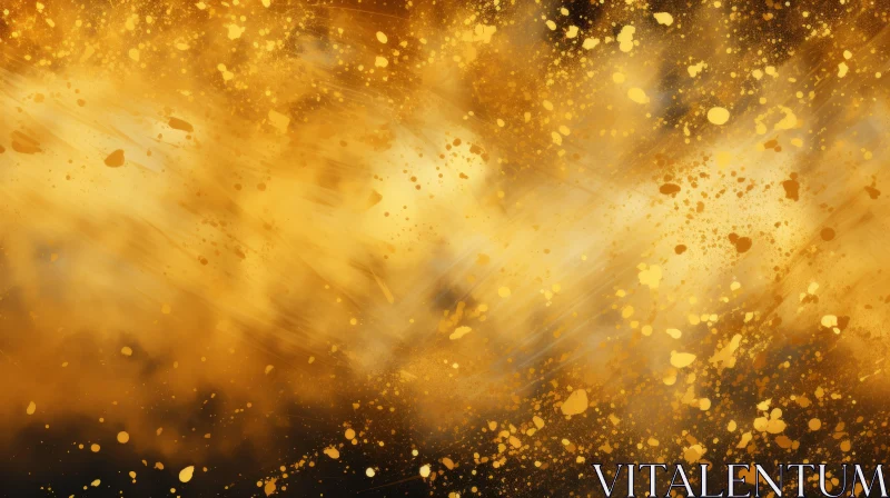 Luxurious Abstract Golden Background with Dark Vignette AI Image