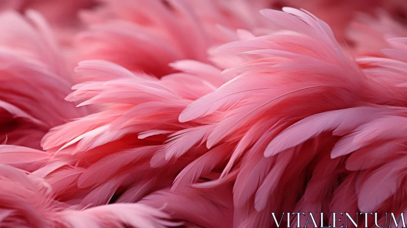 AI ART Pink Flamingo Feathers Close-up | Soft Texture and Radial Pattern