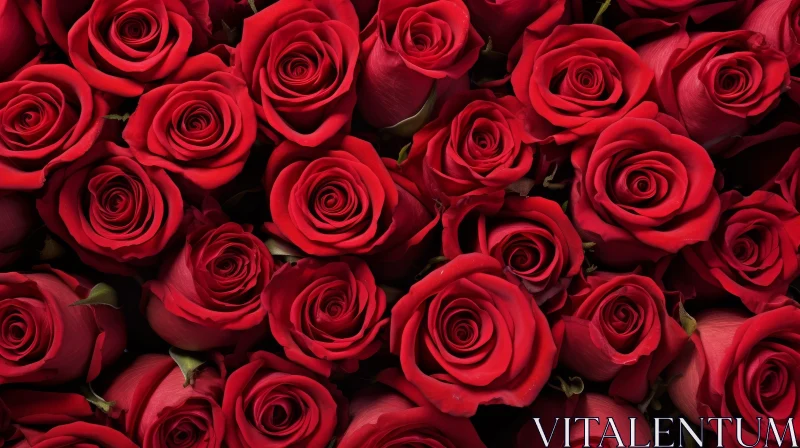 Red Roses Close-up | Dark Background | Floral Beauty AI Image
