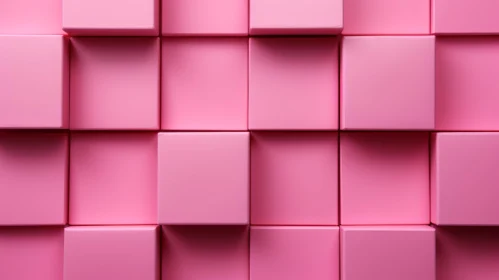 Pink and White Cube Grid - 3D Rendering