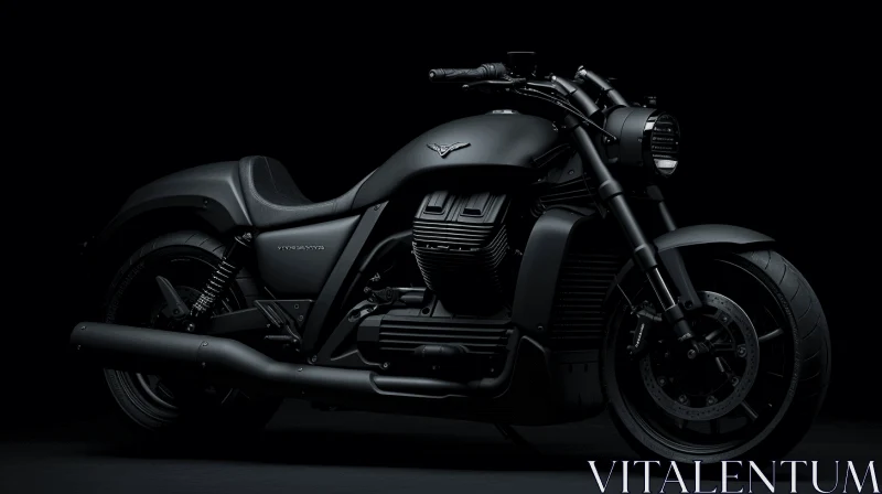 AI ART Sleek Black Motorcycle Artwork | Photorealistic Renderings