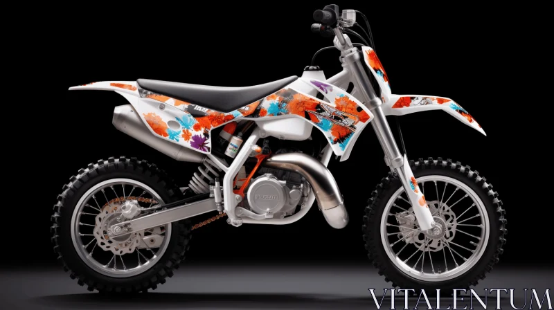AI ART Floral Decor Dirt Bike: A Vibrant and Playful Design