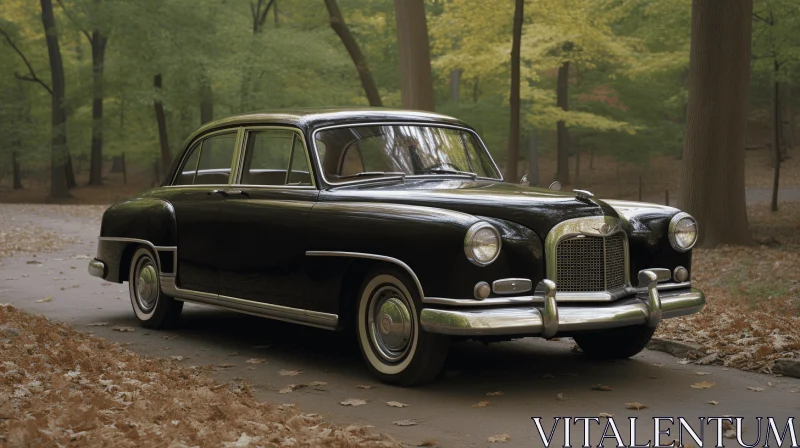 Vintage Black Car | Refined Elegance | Shang Dynasty AI Image