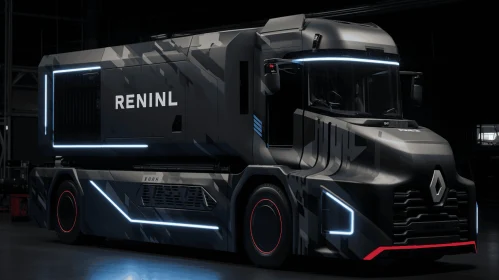 Futuristic Electric Truck Design by RENAL - Captivating Reflections