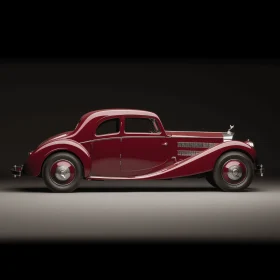 Vintage Car in a Dark Setting: A Captivating Artwork