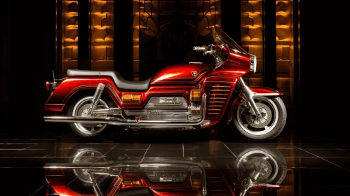 Captivating Red Motorcycle: A Marvel of Design and Elegance