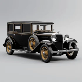 Vintage Car on Grey Background | Realistic Renderings | 1920s