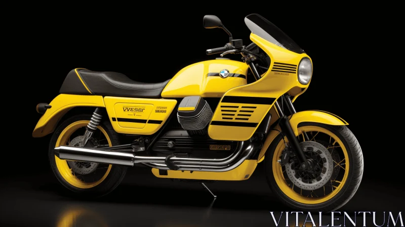 Stunning Yellow Motorcycle Artwork - Photorealistic Renderings AI Image