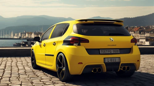 Yellow Car: Realistic and Hyper-Detailed Rendering