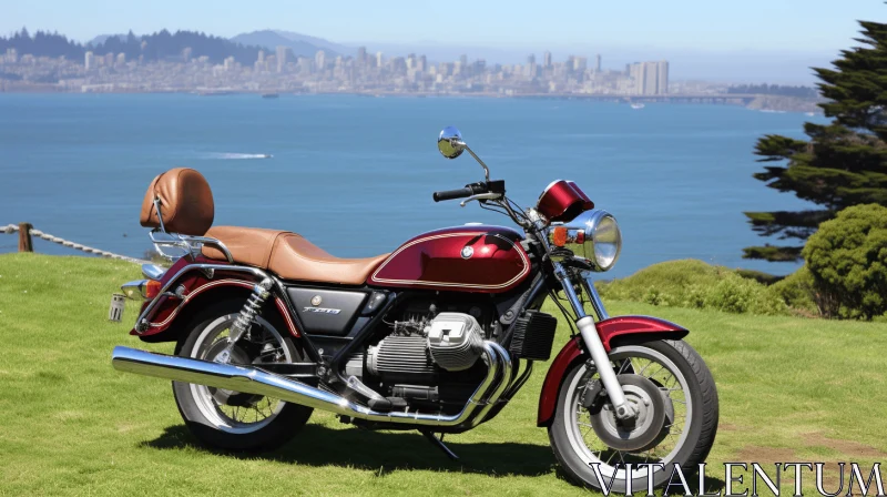 Brown BMW Motorcycle - San Francisco Renaissance Style AI Image