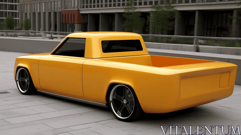 Dark Yellow Chevy Pickup Truck - Hyper-Detailed and Realistic Concept AI Image