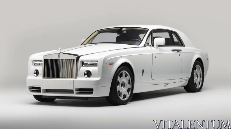 Exquisite White Rolls Royce - A Captivating Display of Gothic Grandeur AI Image