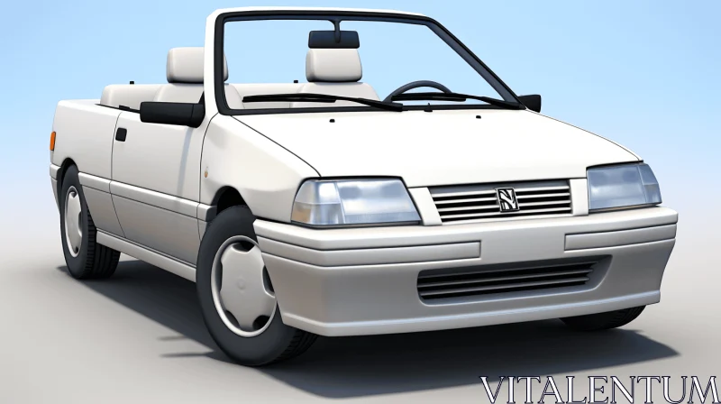 White Car with Ultrafine Detail and Lifelike Renderings AI Image
