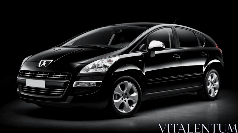 Black Car on Dark Background | Elegantly Formal Style AI Image