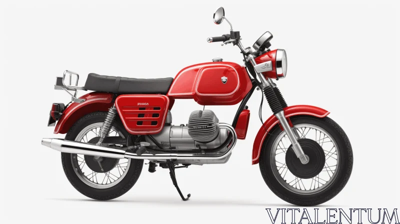 AI ART Red BMW Motorcycle: Hyperrealistic Rendering and Soviet Realism