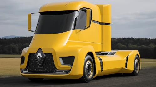 Renault Futuristic Truck: Classical Symmetry and Realistic Detailing