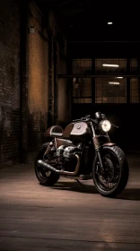Custom Motorcycle in Dark Bronze and Light Black | Industrial Urban Scenes