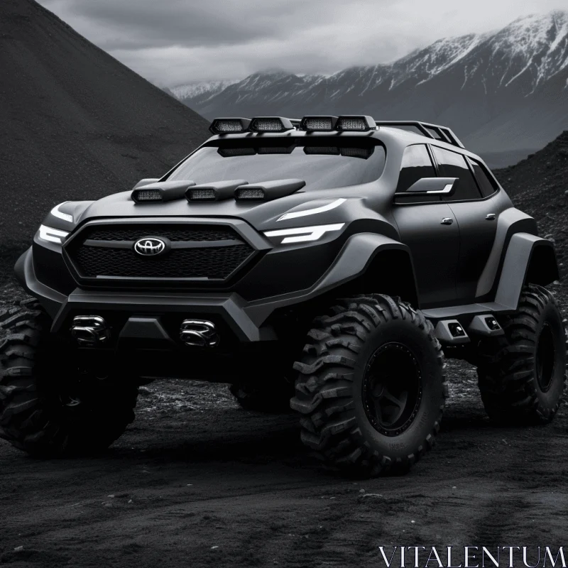 Futuristic SUV in Desert Environment: A Captivating Adventure AI Image