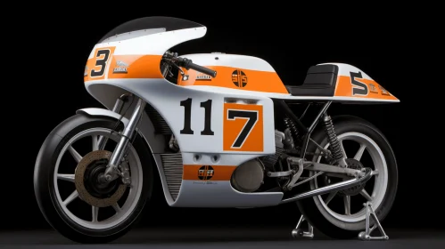 Vintage Racing Motorcycle in Photorealistic Style