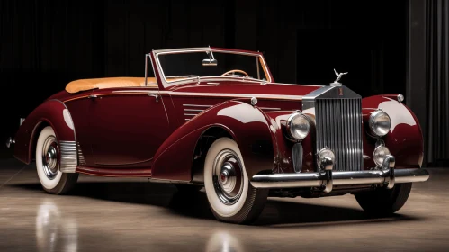 Vintage Rolls Royce Roadster Car: Darktable Processing, Elegant Design