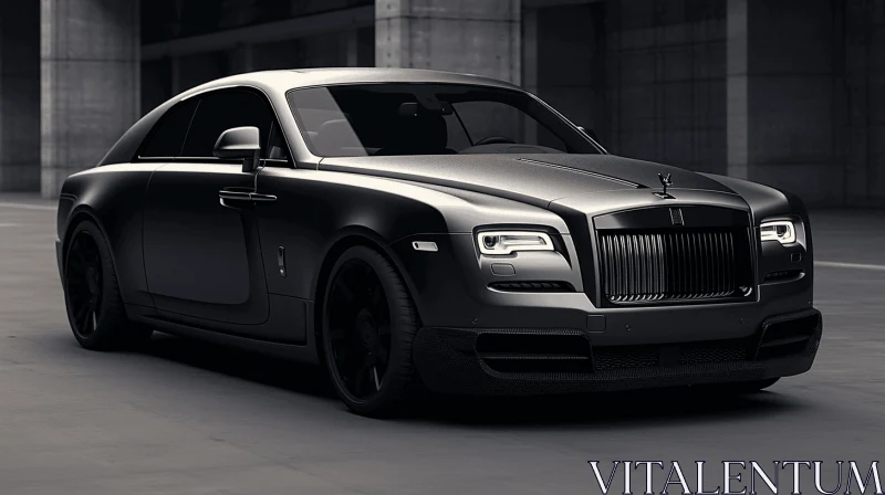 Captivating Rolls Royce Crest in Black and Grey | Hyper-realistic Atmospheres AI Image