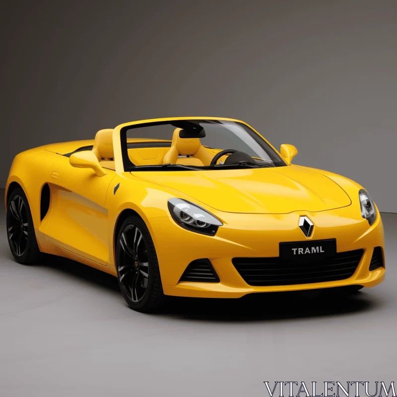 Captivating Yellow Renault CG8 Automobile Photo AI Image