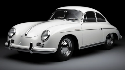 Vintage White Porsche 325 LTD Car | Realistic Hyper-Detailed Rendering