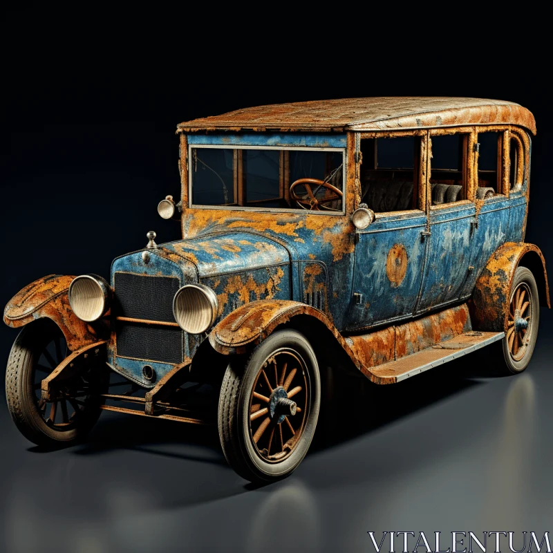 Vintage Car with Rusty Paint | 1920s Style | Mariusz Lewandowski and Jean-Léon Gérôme AI Image
