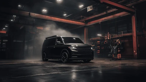Black Van in Smokey Factory | Luxurious Textures | Bold and Graceful