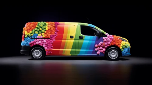 Rainbow Colorful Van for New Peugeot | Craftcore Photogram
