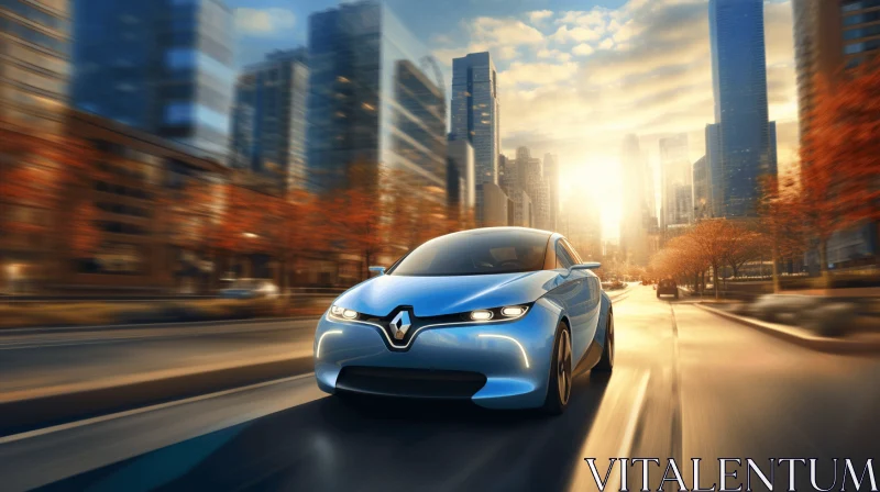 Renault C10: The Stylish Compact Electric Car for Urban Adventures AI Image