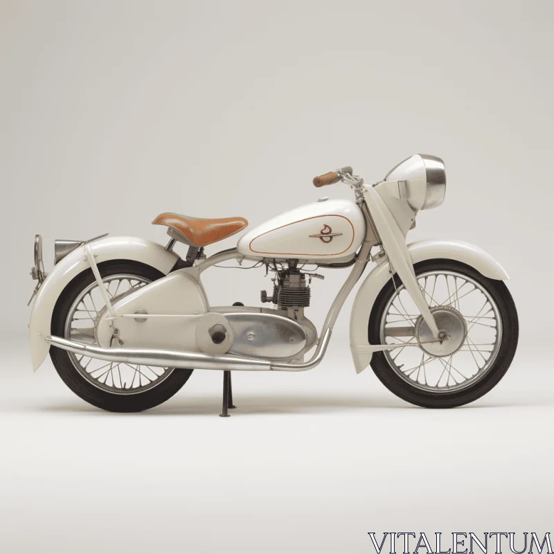 Vintage Motorbike Rendered in Cinema4d | Clean and Streamlined Design AI Image