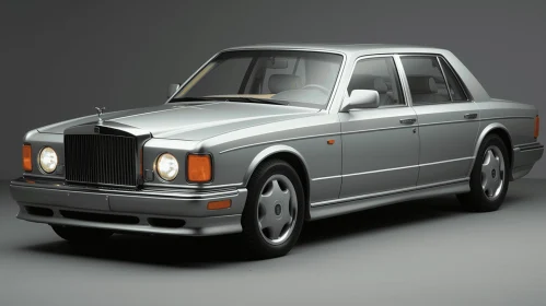 Meticulously Detailed Silver Car Rendering from the 1990s